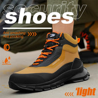 Outdoors Indestructible Shoes Work Boots Steel Toe shoes Men Safety boots Anti-smash Anti puncture Industrial Shoes Non-slip