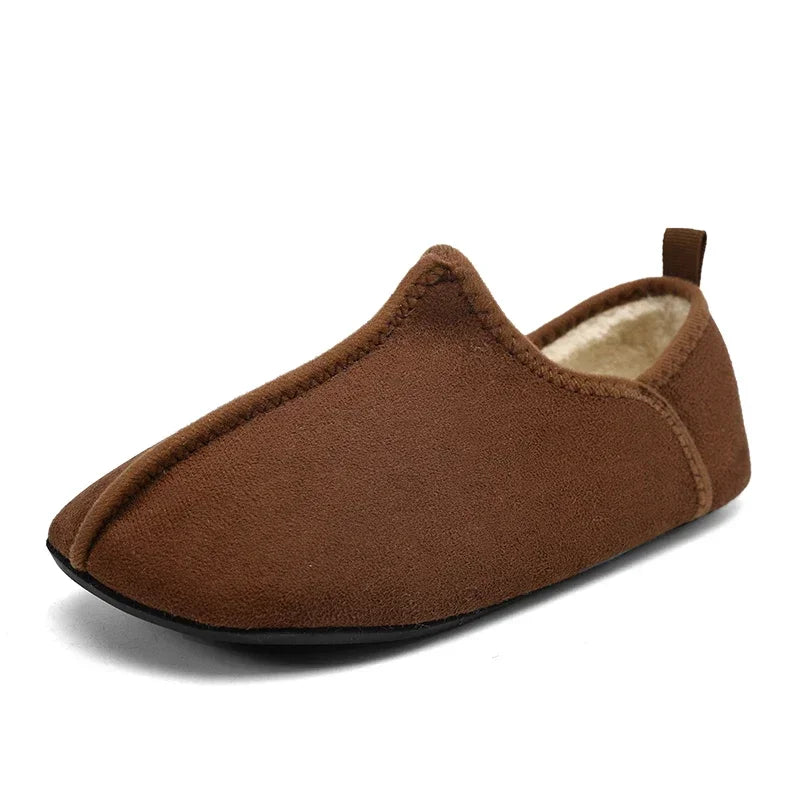 Winter Cotton Shoes Men Warm Slip on Lightweight Slippers Women Plush Bedroom Home Cotton Loafers Unisex Winter Warm Shoes