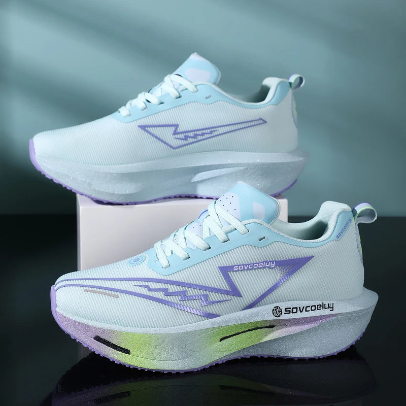 Running Shoes Carbon Board Speciality Marathon Men Sports Breathable Lightweight Women's Comfortable Athletic Nonskid Sneakers