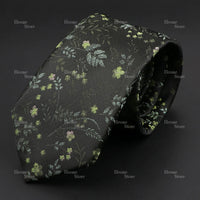 Novelty Men's Tie Floral Rose Constellation Designed Wave Lines Pattern Red Blue Green Neckties Fit Party Dinner Wedding Cravat