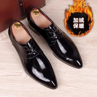 Men's Dress Shoes Patent Leather Business Shoes Pointed Toe Zapatos Hombre Oxfords Shoes For Men Sapatos Social Masculino