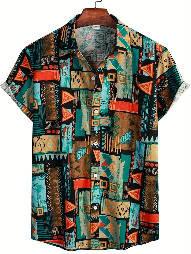 New Men's Large Size Shirts Daily Versatile Comfortable Breathable Short-sleeved Men's Button-down Shirts Fashion Men's Clothing