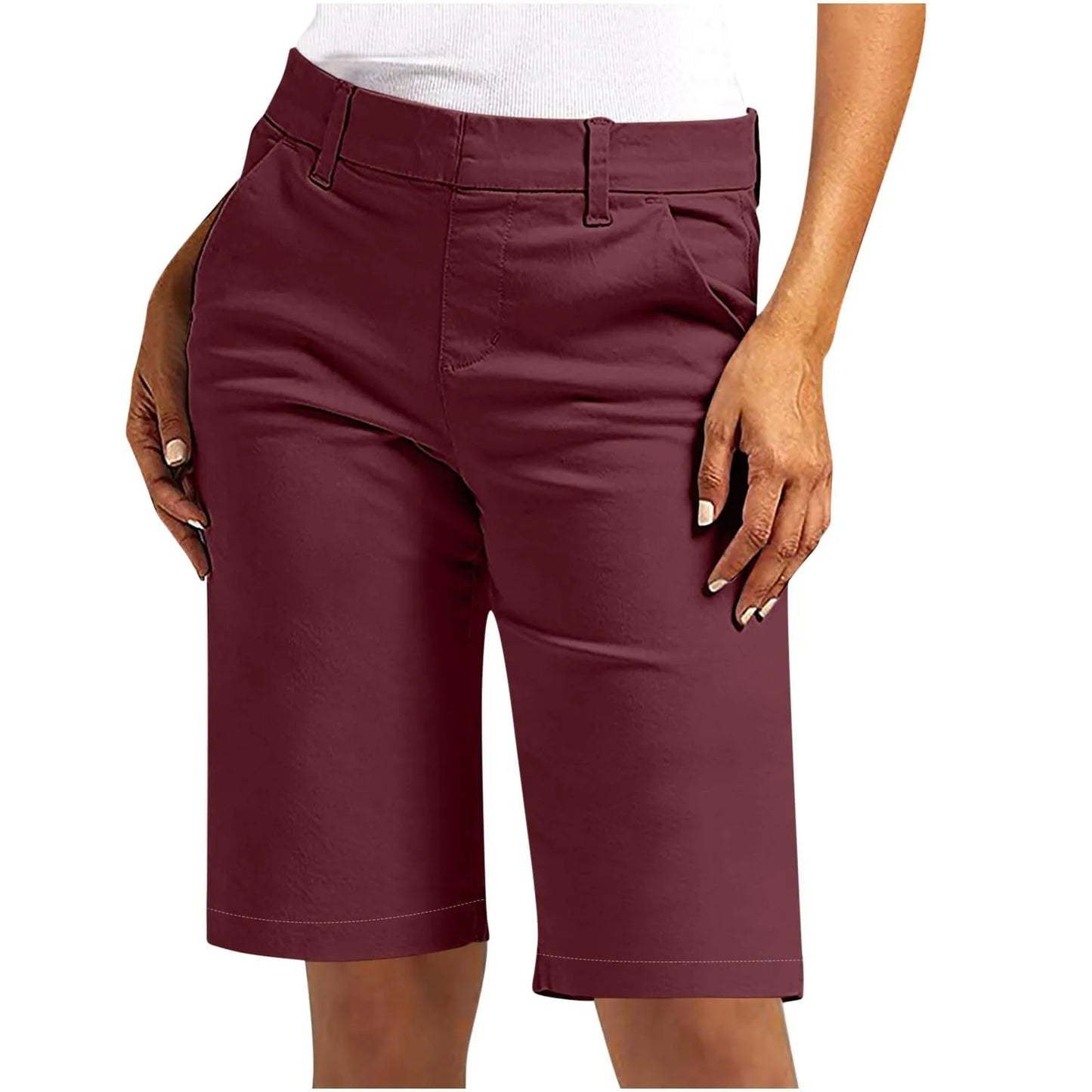 Shorts For Women Trendy 2025 Casual Summer High Waisted Chino Shorts Straight Leg shorts Jogging Hiking Vacation Cargo shorts