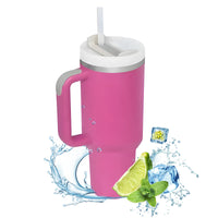 Insulated Tumbler with Hanlde 1200ml Metal Stainless Steel Vacuum Portable Straw Cup Large Thermal Mug for Hot and Cold Coffee