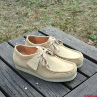 Careaymade-Hot Vintage Genuine Leather Casual big size Women's Shoes Lace-up Smoke Rubber sole Shoes Low Top Fashion Men's Shoes