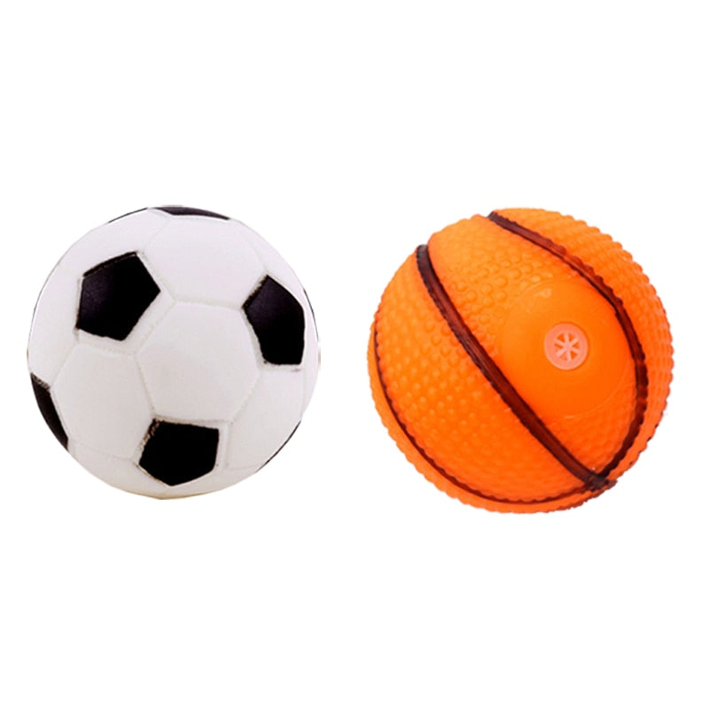 1pcs Diameter 6cm Squeaky Pet Dog Ball Toys for Small Dogs Rubber Chew Puppy Toy