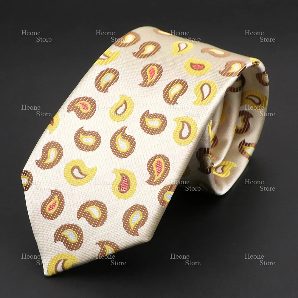 Novelty Men's Tie Floral Rose Constellation Designed Wave Lines Pattern Red Blue Green Neckties Fit Party Dinner Wedding Cravat