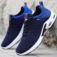Men's casual sports shoes, breathable mesh lace-up versatile sports shoes