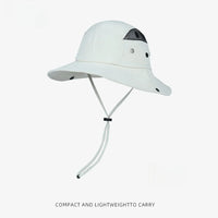 UPF50+ Waterproof Sun Hat Men Women Wide Brim Bucket Hat Quick Dry Breathable Boonie Hat Outdoor Fishing Hiking Safari Caps