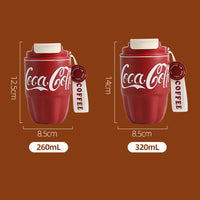 304 Stainless Steel Insulated Cup Women Men Water Bottles Coffee Cup Gift Portable Dual Drink Office Cup Coca-cola fashion 2024