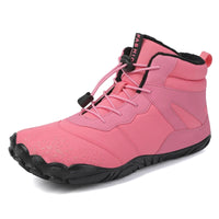 Winter Warm Running Barefoot Shoes Women Men Rubber High Ankle Boots Waterproof Non-Slip Breathable for Trekking Climbing