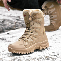 Winter Boot Men's High-top Waterproof Ankle Boots Men Thick Plus Warm Large Size Snow Hiking Boots Outdoor Cotton Shoes Sneakers