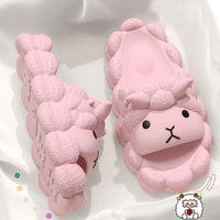 Sheep Slippers Cute Women Summer Soft Sole Indoor Outdoor Non Slip Cozy House Flip Flops Casual Comfortable Trendy couple Shoes
