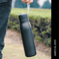 JUSTINLAU 400/550ML Thermo Bottle Vacuum Flasks with Rope Stainless Steel Outdoor Travel Cups Portable Thermal Water Bottles