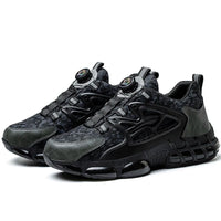Rotating Button Safety Shoes Men Steel Toe Sneaker Air Cushion Work Shoes Man Puncture Proof Work Safety Boots Protective Shoes
