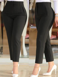 Elegant Women's Pants Black High Waist Office Pants Woman Trousers All-Match Daily Slim Outfits Casual Pencil Trouser 2023 Fall