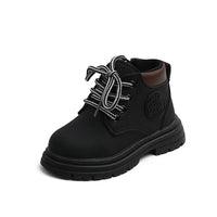 Winter Kids Combat Boots Furry Lined Children Ankle Boots Fashion Boys Girls Short Boots Student Non-slip Shoes Footwear