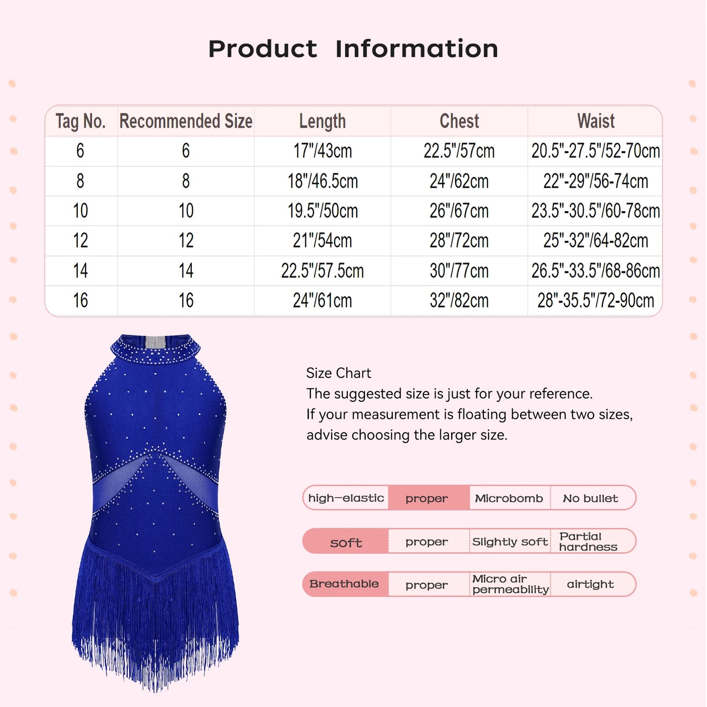 Kids Girls Sleeveless Fringed Bodysuit Moden Latin Jazz Dance Leotard Dress Rhinestones Gymnastics Skating Performance Costumes