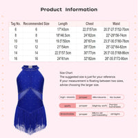 Kids Girls Sleeveless Fringed Bodysuit Moden Latin Jazz Dance Leotard Dress Rhinestones Gymnastics Skating Performance Costumes