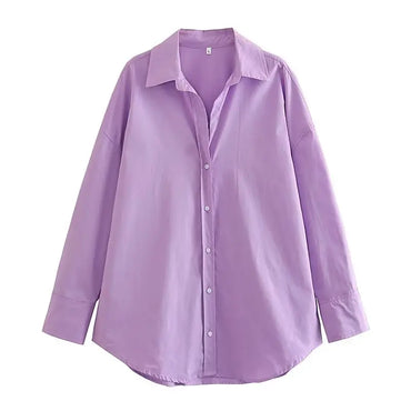 MUJER Women Shirt Multicolour Button Up Shirt Women Summer Long Sleeve Top Female Streetwear Oversize Shirts And Blouses Women