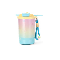 Stainless Steel Double Drink Insulated Cup Leak-Proof Cartoon Vacuum Straw Cup with Straw Vacuum Insulated Coffee Cup Camping