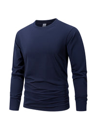 Men's Button Long Sleeve Henley Neck T-Shirt Casual Breathable Round Neck  T-Shirt Solid Color Slim Fit Tee Basics Cozy Tops