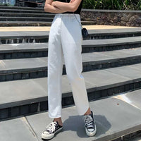 Summer Female Classic Fashion Loose Jeans Trousers Women Straight Leg Jeans Harem Pants Girls Fashion High Waisted Denim Pants