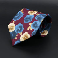 Vintage Men's Tie Geometry Paisley Khaki Blue Necktie Soft Chic Bohemian Print 9cm Ties For Men Wedding Business Daily Accessory
