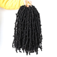 Black Star Butterfly Locs Crochet Hair Bob Distressed Locs Most Natural Pre Looped Braids Hair Extensions for Women