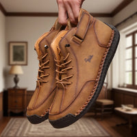 Women's Handmade Leather Casual Shoe Fashion Ankle Boots Business Outdoor Shoes Soft Homme Classic Ankle Non-slip Flats Moccasin