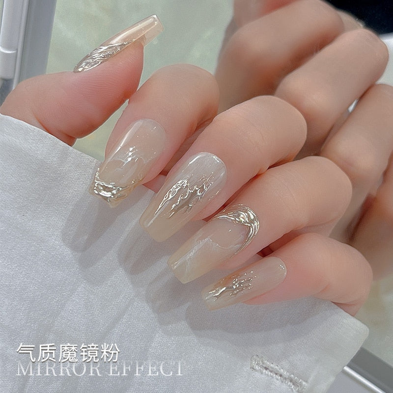 Metallic Magic Mirror Colorful Chameleon Nail Glitter Powder Super Smooth Nail Art Dust Manicure DIY Nail Decorations
