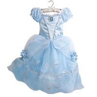 Elsa Anna Kid Princess Girls Dress Rapunzal  Kids Cosplay Halloween Vestidos Children Costume Birthday Party Dress