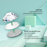 YHB 101-133Cold Fixation Crystal Cristales Flatback Silver Back Non Hotfix Rhinestones For Bags Shoes Garment Phone DIY Nail Art