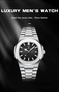 POEDAGAR Top Luxury Brand Man Watch Sports Waterproof Luminous Date Men Wristwatch Square Dial Quartz Men's Watches High Quality