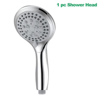 Zhang Ji 5 Modes Silicone Nozzle Shower Head HandHold Rainfall Jet Spray High Pressure Powerful Shower Head Chrome Plating