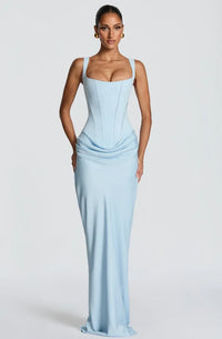 Elegant Yellow Strapless Pleated Long Dress Women Chic Solid Sleeveless Waist Cinching Split Gown 2026 Lady Evening Party Robe