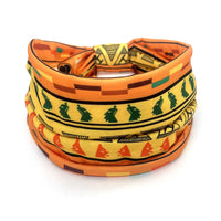 Ladies Wide Elastic Hairband with African Print Knot Sports Yoga Headband Women's Hair Accessory