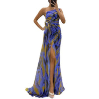 2025 Spring Women Chiffon Dress Print Sleeveless Casual Dress Bohemian Dress Female Summer Holiday Fashion Beach Lady Clothes