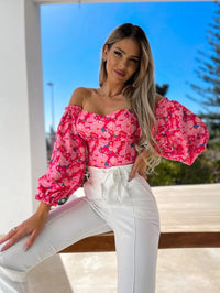 Women Sexy Top Summer Off Shoulder Floral Blouses Women 2022 Boho Casual Backless Blouse Female Holiday Slash Neck Tops Clothing