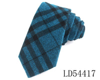 New Cotton Ties Casual Skinny Necktie For Party Boys Girls Plaid Neck Tie Wedding Necktie For Groom Neck Wear For Men Gravata