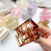 1Piece Square Acetate Acrylic INS Korean Hair Clips Girls Hairpins Crab Claws Clamp Hair Accessories for Women Banana Grips Slid