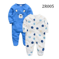 KAVKAS 1/2/3 Pcs Baby Boys Rompers Cartoon Print Overalls Cotton Infant Clothing Kids Jumpsuit Newborn Pajimas 0-3 Months