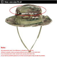 Camouflage Boonie Hat Tactical US Army Bucket Hats Military Multicam  Panama Summer Cap Hunting Hiking Outdoor Camo Sun Caps Men