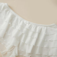 Womens Layered Ruffle Bloomers Bow Low Rise Mini Under Shorts for Dresses Summer Clothes