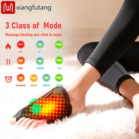 Carbon Fiber Portable Red Light Electric Heating Foot Protector - Vibration Massage Relieves Foot Numbness, Stiffness and Pain