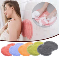Foot & Back Scrubber Body Shower Brush Reusable Silicone Brush Foot Wash Mat Multifunction Sucker Wall Mat Foot Bathing Tool