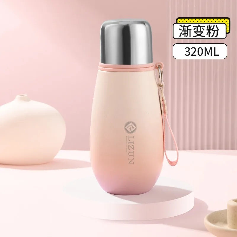 Mini stainless steel insulated cup, portable pocket pot, student tea and water separation creative casual cup gift