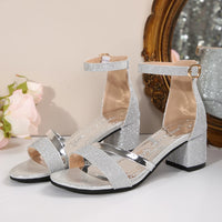 Women Sandals 2024 Summer New Fashion Sexy Medium High Heel Outdoor Sandals Elegant Casual Comfortable Wedding Shoes for Women