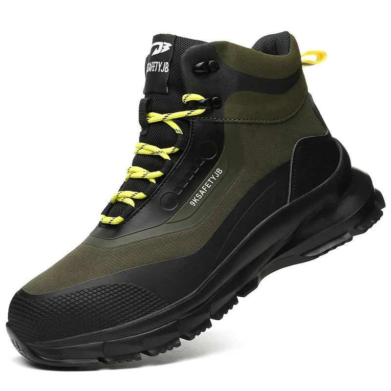 Outdoors Indestructible Shoes Work Boots Steel Toe shoes Men Safety boots Anti-smash Anti puncture Industrial Shoes Non-slip