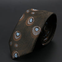 New Men Ties Solid Color Stripe Print Floral 6cm Jacquard Business Neckties Narrow Skinny Tie Wedding Prom Daily Wear Accessory